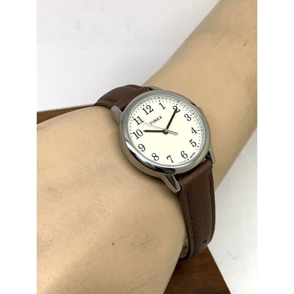 Timex Women's Watch TW2V69000 Quartz Indiglo Cream Dial Brown Leather Ba… - Picture 5 of 14